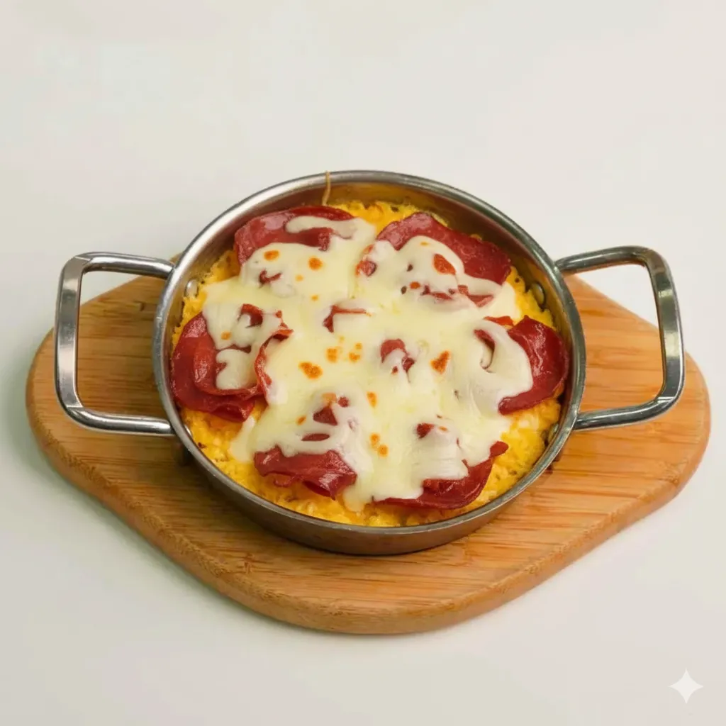 Pastırmalı Peynirli Yumurta